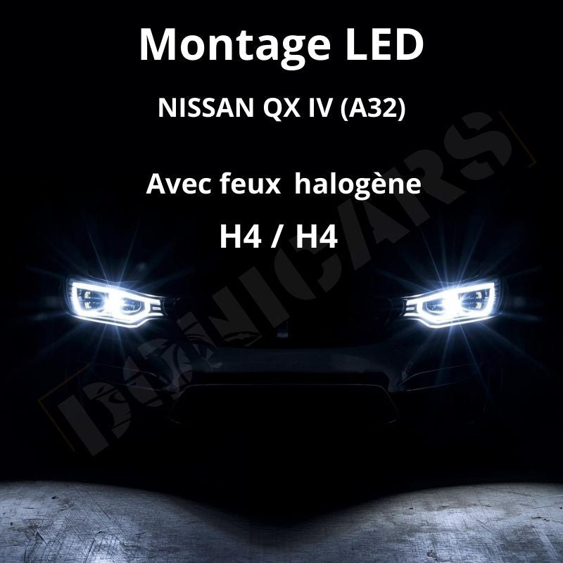 Montage Ampoules LED NISSAN QX IV (A32) H4 - Installation & réglage ...