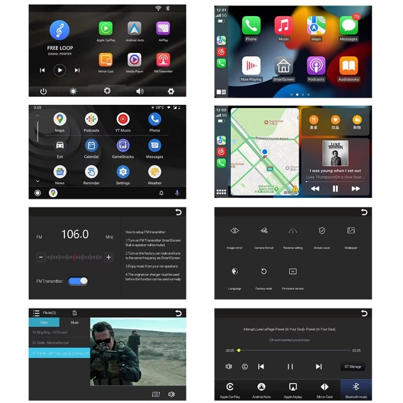 Écran CarPlay 7 Pouces Multifonction avec Android Auto | Bluetooth 5.0, HD IPS et Installation Facile Donicars