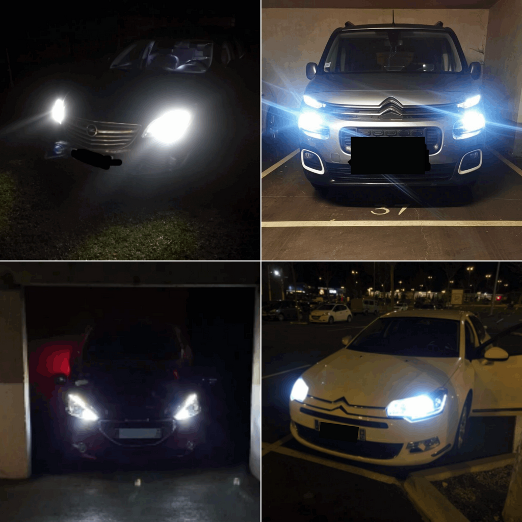 Pack ampoules LED H7 SMART Roadster Coupe (452) 04.2003 - 11.2005 - LED 72W Blanc Donicars