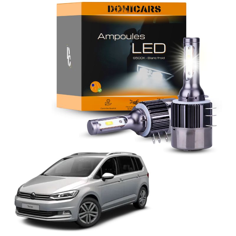Pack Ampoules LED H15 Volkswagen Touran V3 (2010 - 2015)  - Kit LED Feux de Route Donicars