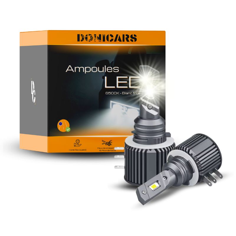 Kit Ampoules LED H15 Blanc pur 6500K Phares avants 80W Donicars