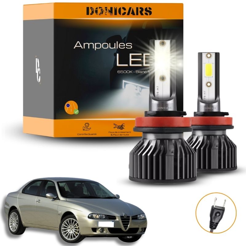 Pack Ampoules LED H7 Alfa Romeo 156 (1997 - 2007)  - Kit LED Donicars