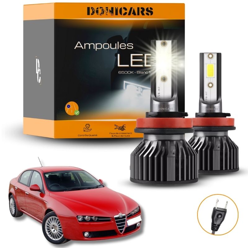 Pack Ampoules LED H7 Alfa Romeo 159 (2005 - 2012)  - Kit LED Donicars