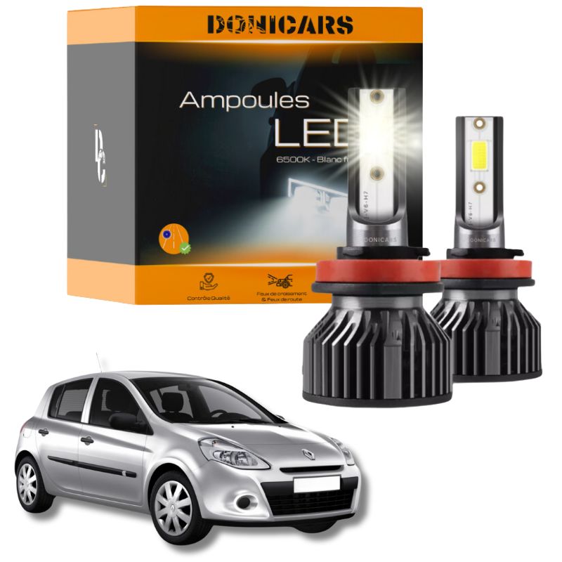 Ampoules LED H1 Clio 3 (2005 à 2014) - Pack Ampoules LED H1 (Pour Clio avec Feux Additionnels) Donicars