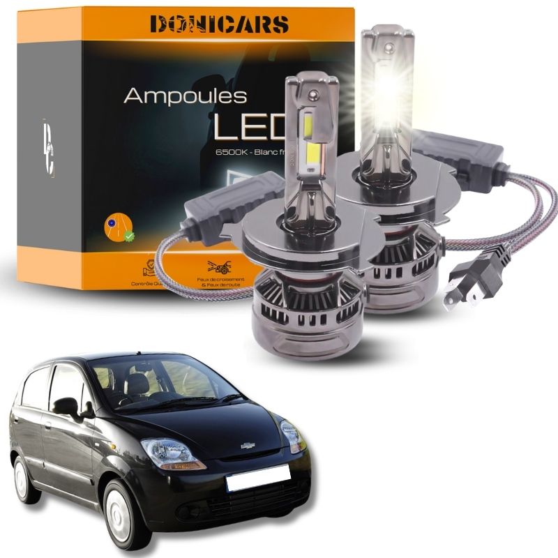 Pack Ampoules LED H4 140W Canbus - Chevrolet Matiz (2005 à 2009) Donicars