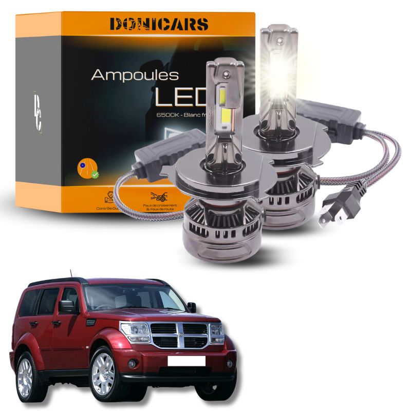 Pack Ampoules LED H4 140W Canbus - Dodge Nitro (2006 à 2011) Donicars