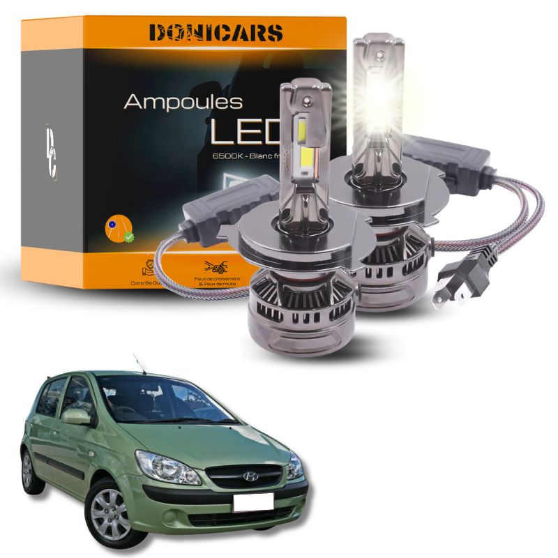 Pack Ampoules LED H4 140W Canbus - Hyundai Getz (2006 à 2011) Donicars