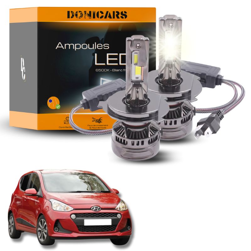 Pack Ampoules LED H4 140W Canbus - Hyundai I10 (2010 à 2013) Donicars