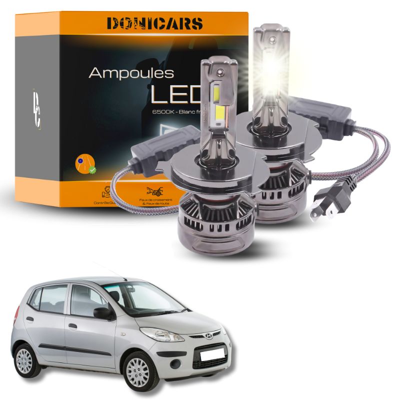 Pack Ampoules LED H4 140W Canbus - Hyundai I10 (2007 à 2010) Donicars