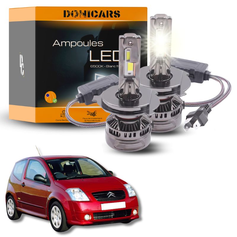 Pack Ampoules LED H4 140W Canbus - Toyota Yaris 2 (2005 à 2011) Donicars