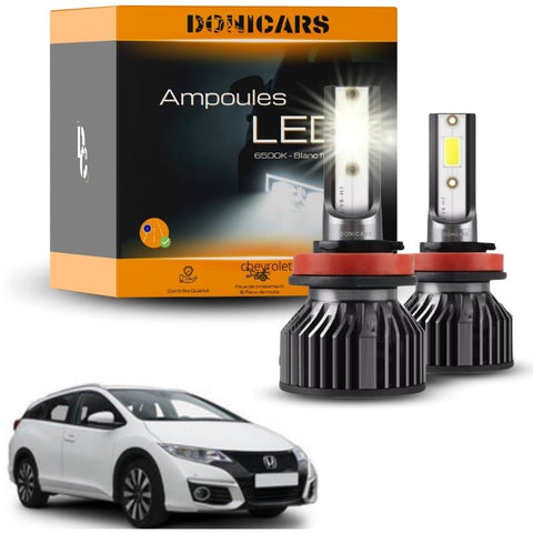Pack Ampoules LED H7 Honda Civic Tourer (2014 - 2018)  - Kit LED Donicars