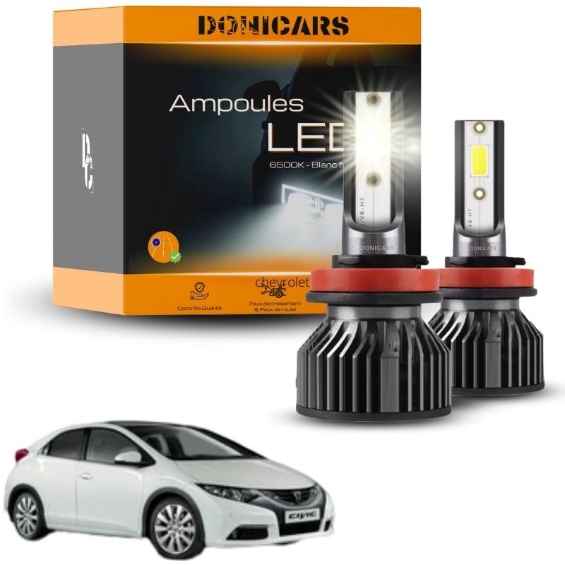 Pack Ampoules LED H7 Honda Civic 9G (2012 - 2017)  - Kit LED Donicars