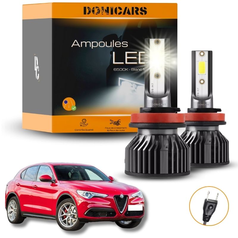 Pack Ampoules LED H7 Alfa Romeo Stelvio (2017 - 2023)  - Kit LED Donicars