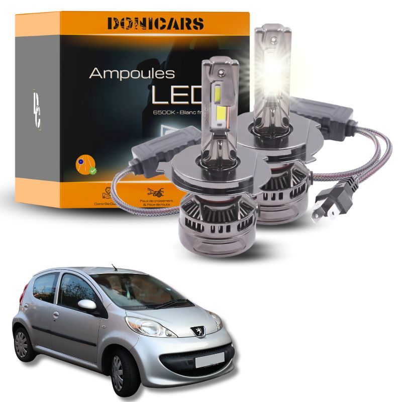 Pack Ampoules LED H4 140W Canbus - Peugeot 107 (2005 à 2014) Donicars