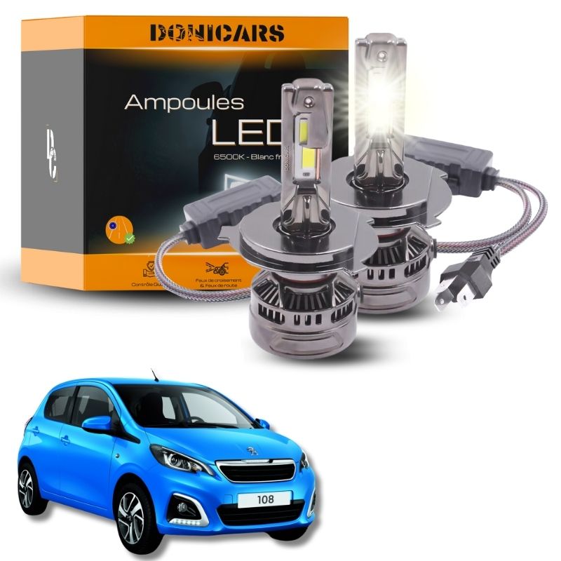 Pack Ampoules LED H4 140W Canbus - Peugeot 108 (2014 à 2021) Donicars