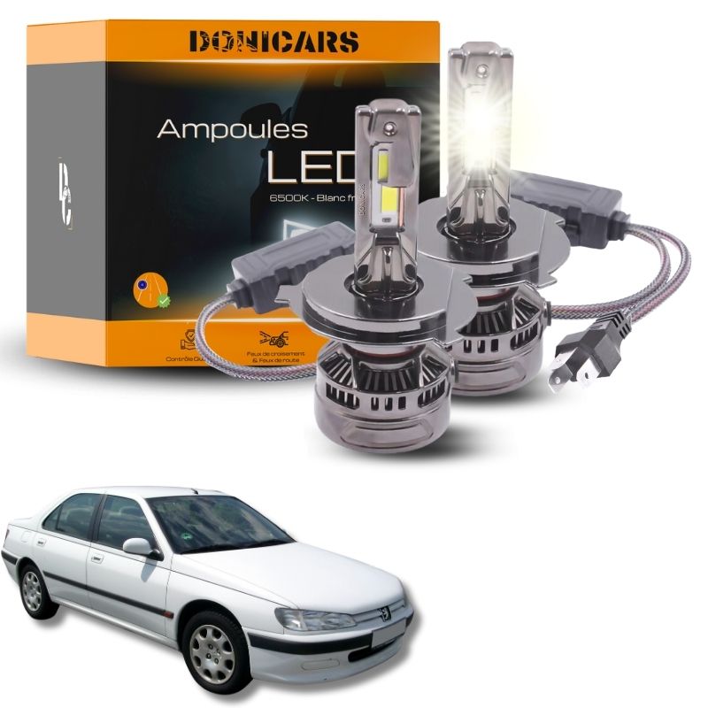 Pack Ampoules LED H4 140W Canbus - Peugeot 406 (1995 à 2004)  Feux de croisement et feux de route Donicars