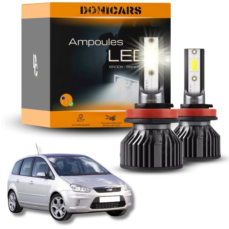 Pack Ampoules LED H1 Ford C-MAX MK1 (2003 - 2010)  - Kit LED pour Feux de Route Donicars