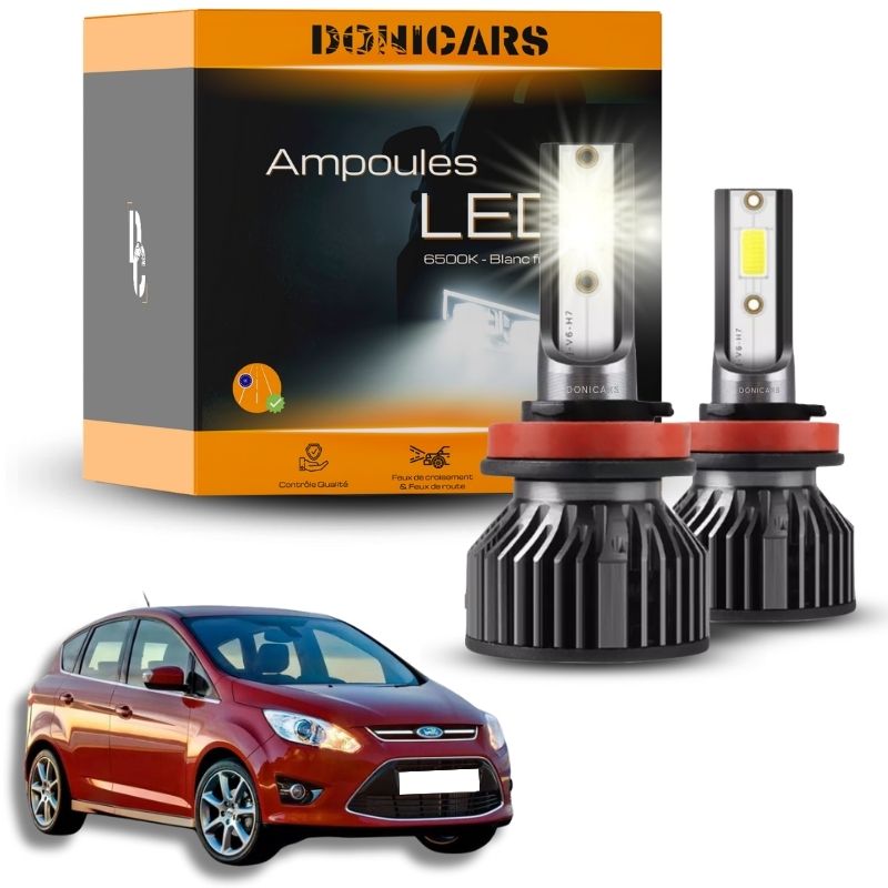 Pack Ampoules LED H7 Ford C-MAX MK2 (2010 à 2019) - Kit LED Donicars