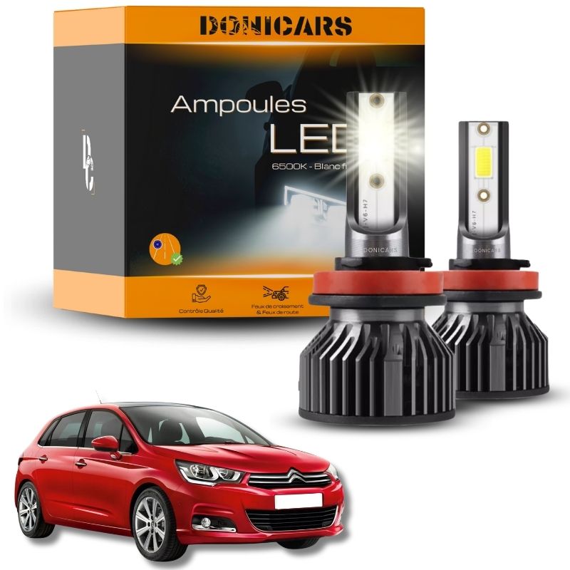 Pack Ampoules LED H7 Citroën C4 (2010 à 2018) - Kit LED Donicars