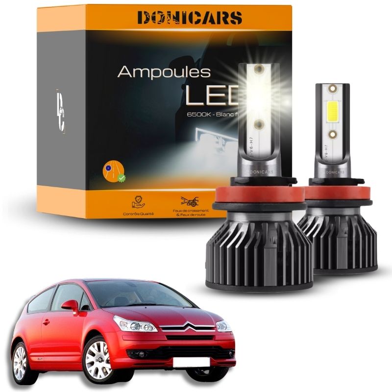 Pack Ampoules LED H7 Citroën C4 (2004 à 2010) - Kit LED Donicars