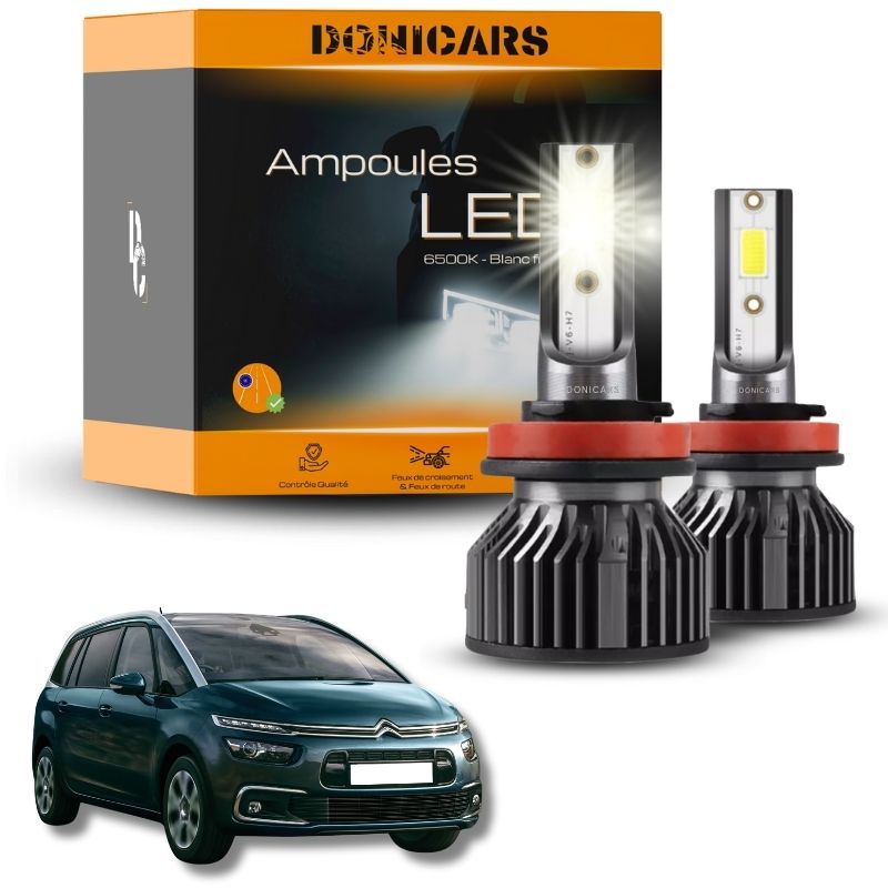 Pack Ampoules LED H7 Citroën C4 Spacetourer (2018 à 2022) - Kit LED Donicars