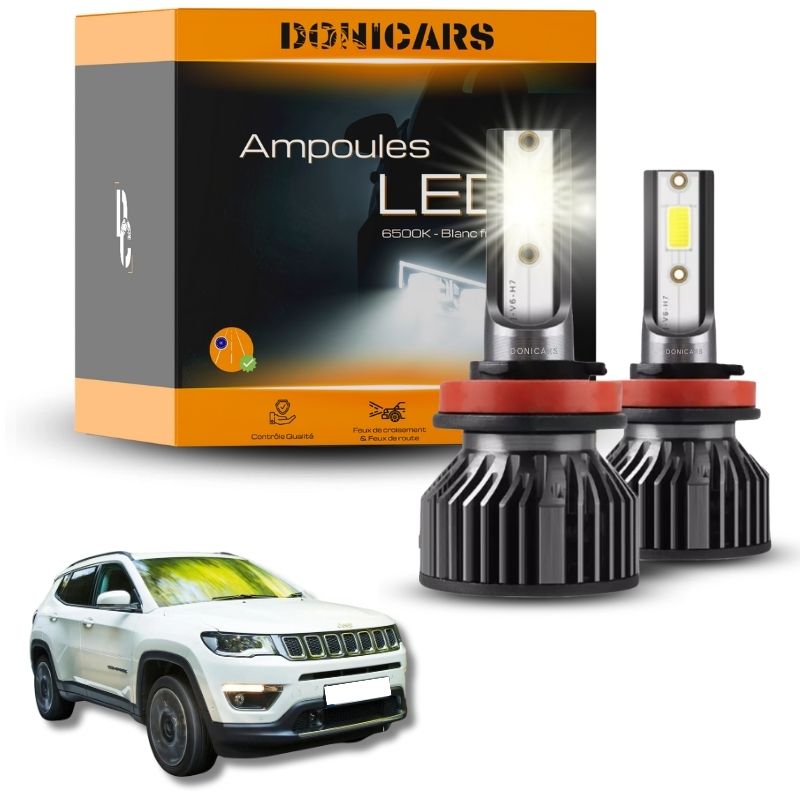 Pack Ampoules LED H4 Jeep Compass (2006 à 2015) - Kit LED Donicars