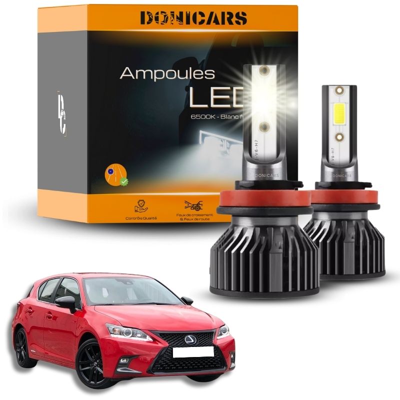 Pack Ampoules LED H11 Lexus CT (2011 à 2021) - Kit LED Donicars