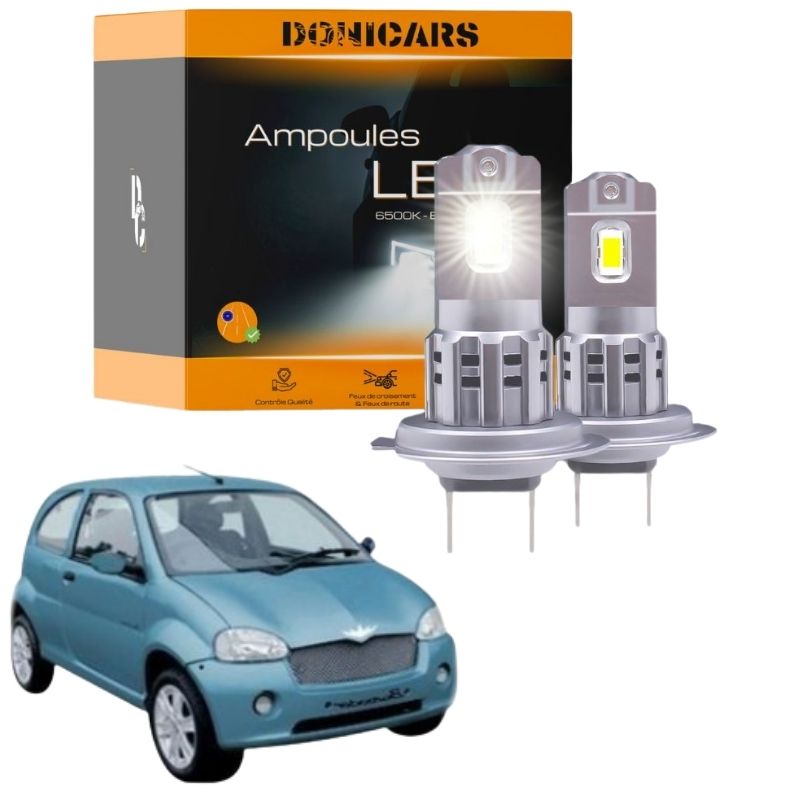 Pack Ampoules LED H7 pour Chatenet Barooder (2000 à 2009) "Type Halogène" 80W - Phares Avants Chatenet Donicars