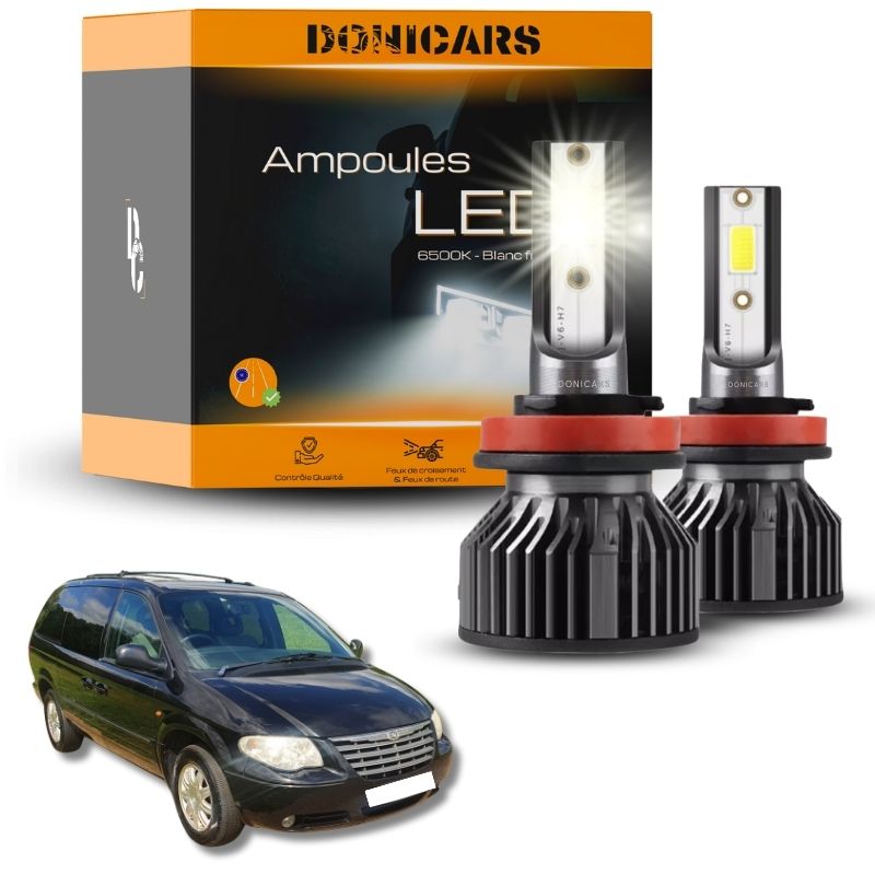Pack Ampoules LED H7 Chrysler Voyager S4 (2001 à 2007) - Kit LED Donicars