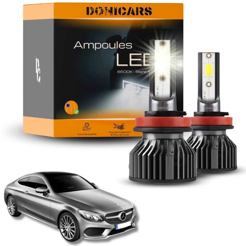 Pack Ampoules LED H7 Mercedes Benz Classe C Coupé (C205) (2015 à 2021) - Kit LED Donicars