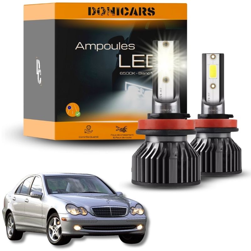 Pack Ampoules LED H7 Mercedes Benz Classe C (W203) (2000 à 2007) - Kit LED Donicars