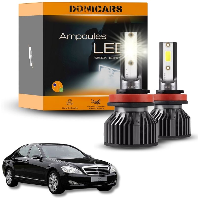 Pack Ampoules LED H7 Mercedes Benz Classe S (W221) (2005 à 2013) - Kit LED Donicars