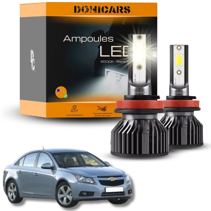 Pack Ampoules LED H7 Chevrolet Cruze (2008 à 2015) - Kit LED Donicars