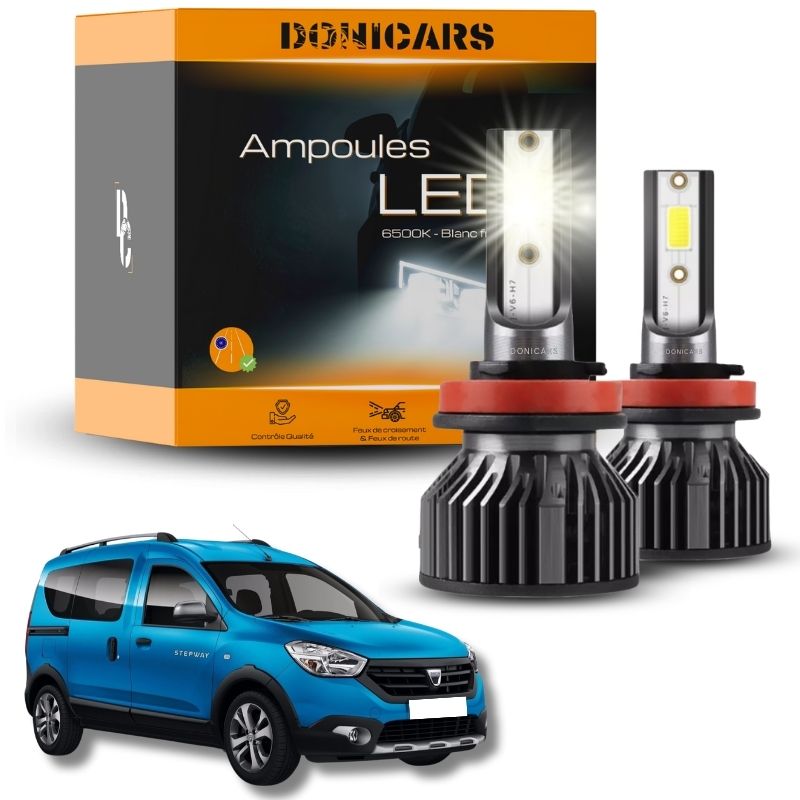 Pack Ampoules LED H4 Dacia Dokker (2012 à 2021) - Kit LED Donicars