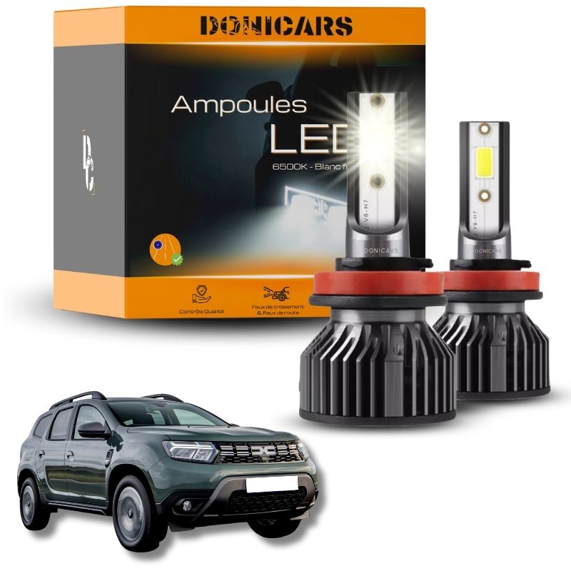 Pack Ampoules LED H7 Dacia Duster 2 (2018 à 2023) - Kit LED Feux de croisement Donicars