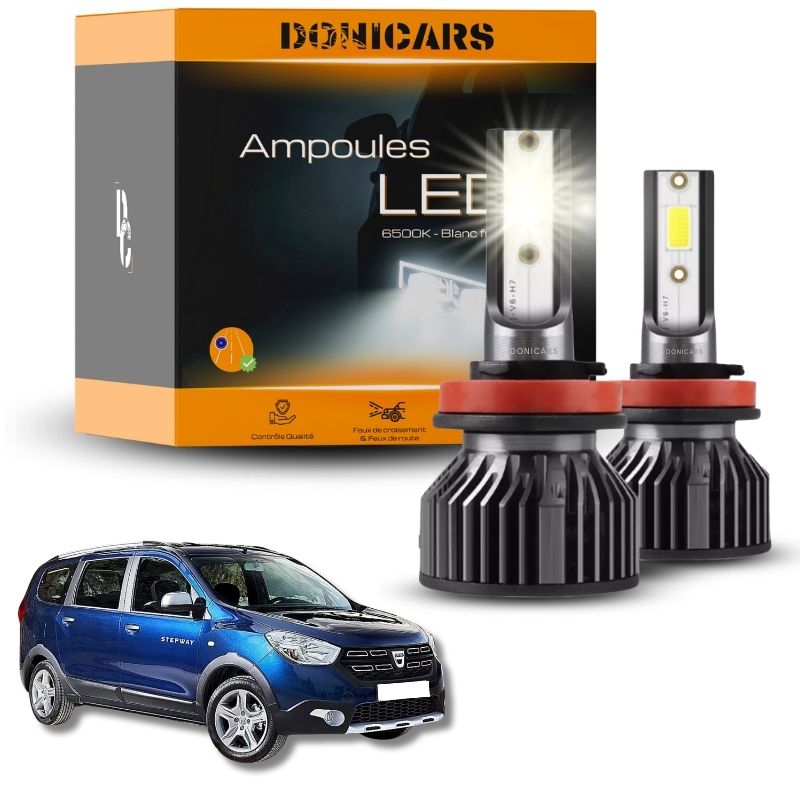 Pack Ampoules LED H4 Dacia Lodgy (2012 à 2021) - Kit LED Donicars