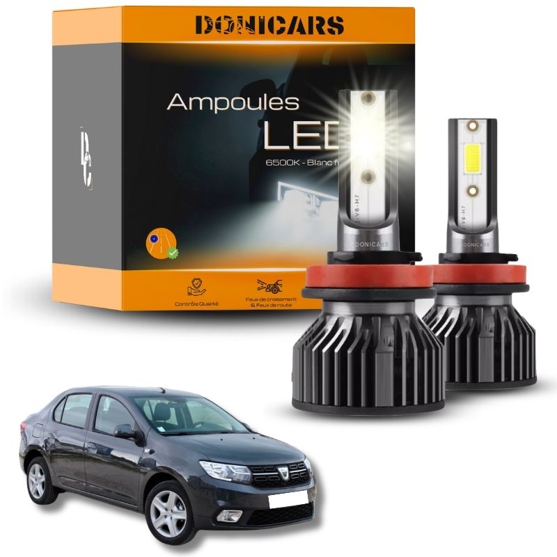 Pack Ampoules LED H4 Dacia Logan 2 (2012 à 2021) - Kit LED Donicars