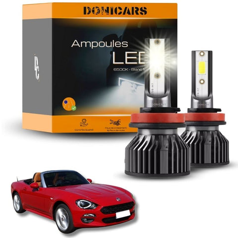 Pack Ampoules LED H11 Fiat 124 Spider (2016 à 2020) - Kit LED Donicars