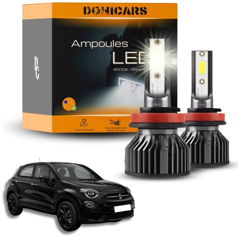 Pack Ampoules LED H7 Fiat 500X (2014 à 2023) - Kit LED Donicars