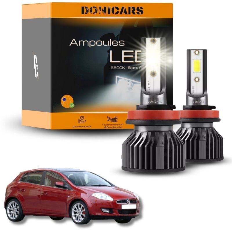 Pack Ampoules LED H1 Fiat Bravo 2 (2007 à 2016) - Kit LED Donicars
