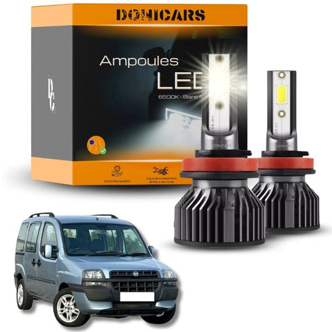 Pack Ampoules LED H7 Fiat Doblo (2001 à 2010) - Kit LED Donicars