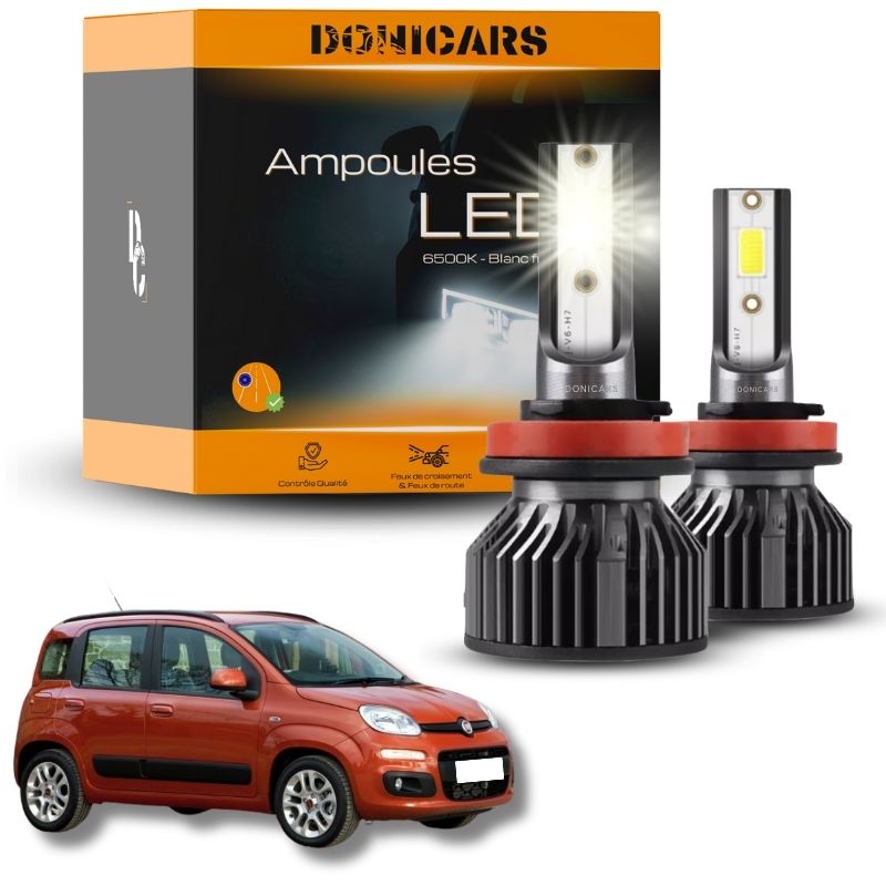 Pack Ampoules LED H7 Fiat Panda 2 (2004 à 2012) - Kit LED Donicars