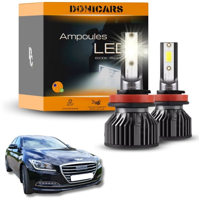 Pack Ampoules LED H7 Hyundai Genesis (2012 à 2016) - Kit LED Donicars