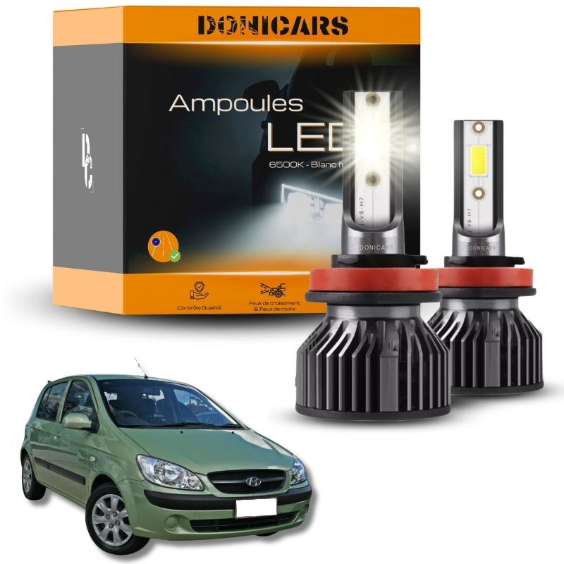 Pack Ampoules LED H4 Hyundai Getz (2002 à 2006) - Kit LED Donicars