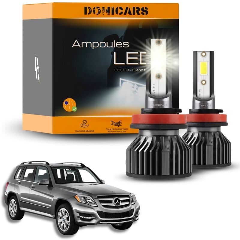Pack Ampoules LED H7 Mercedes Benz GLK (2008 à 2015) - Kit LED Donicars