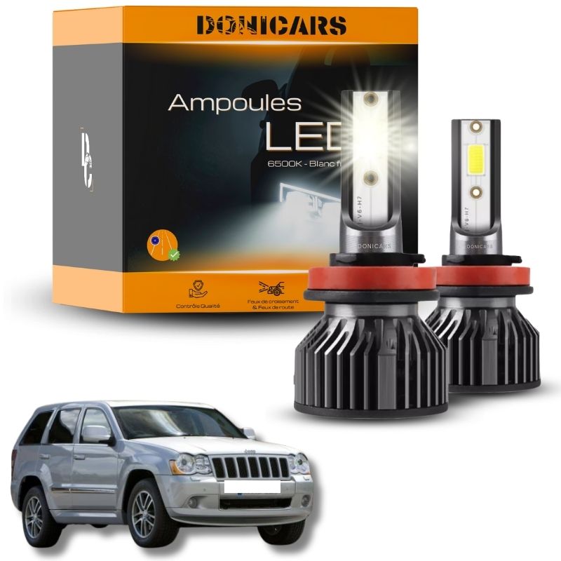 Pack Ampoules LED H11 Jeep Grand Cherokee 3 (WK) (2005 à 2011) - Kit LED Donicars