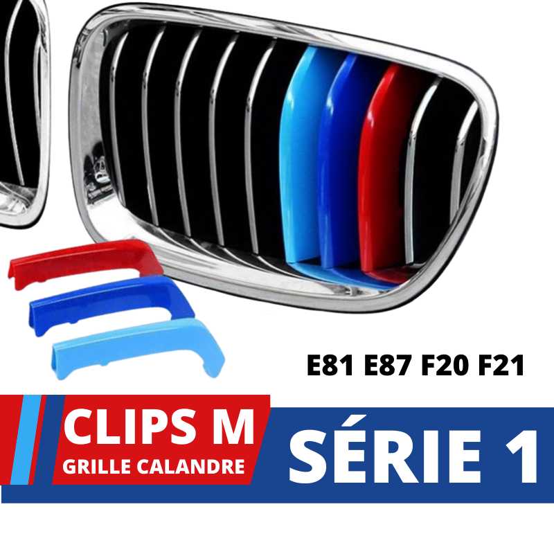 Garniture de calandre BMW Série 1 E81 E87 F20 F21 avant sport Grille M  Bandes Performance