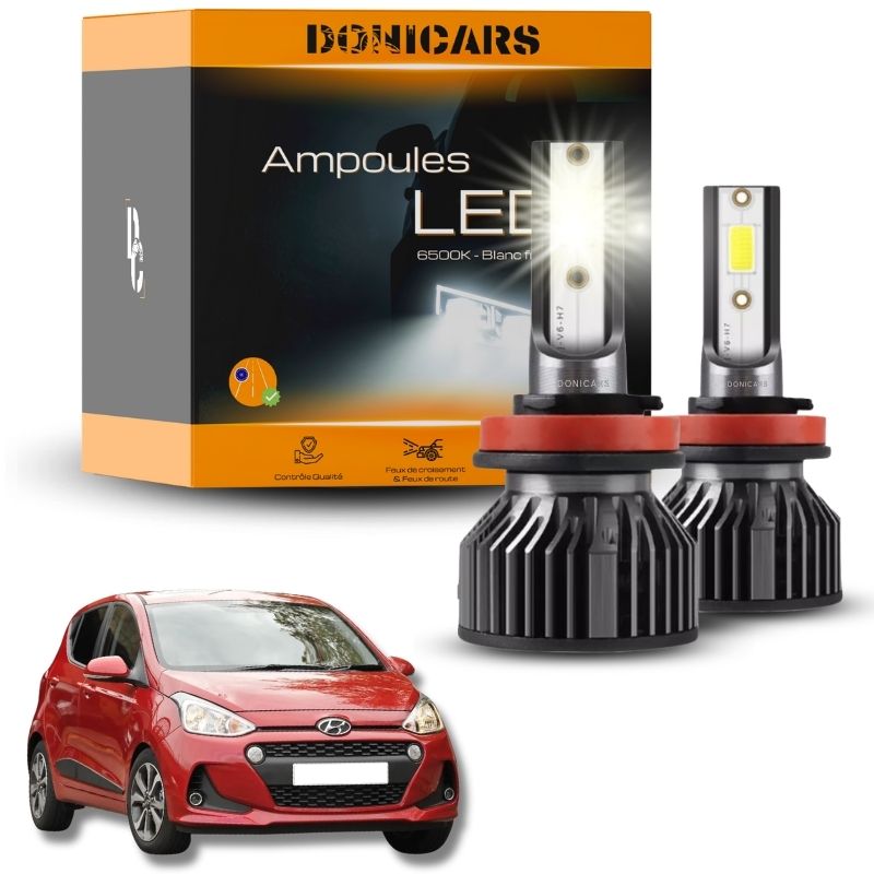 Pack Ampoules LED H4 Hyundai I10 2 (2013 à 2019) - Kit LED Donicars