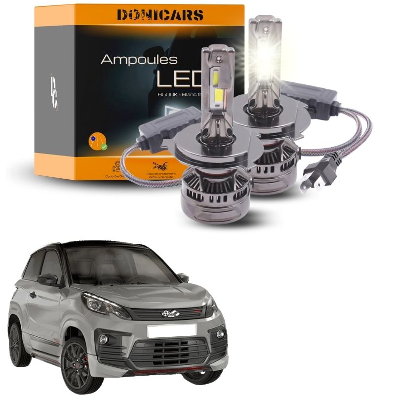 Pack Ampoules LED H4 140W Canbus pour Ligier JS60 (2019 à 2024) - Phares Avants Ligier Donicars