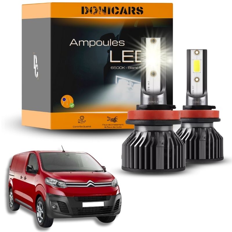 Pack Ampoules LED H1 Citroën Spacetourer - Jumpy 3 (2016 à 2023) - Kit LED Feux de route